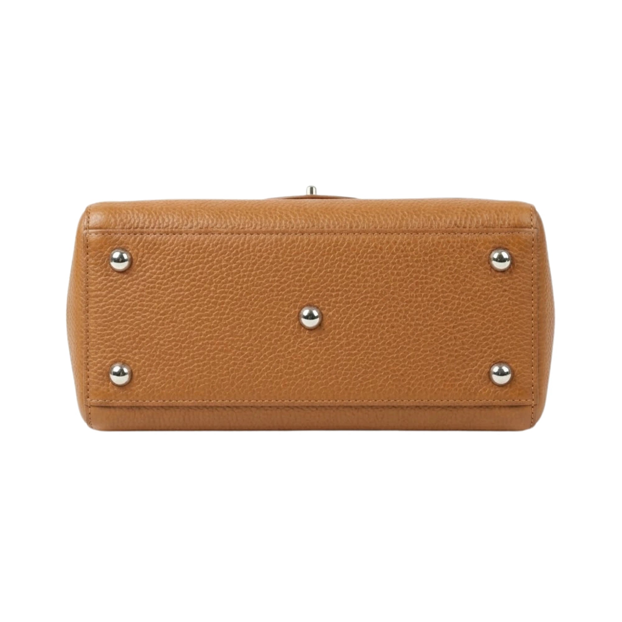 Cutbytwo Leather Pebbled Top Handle Handbag