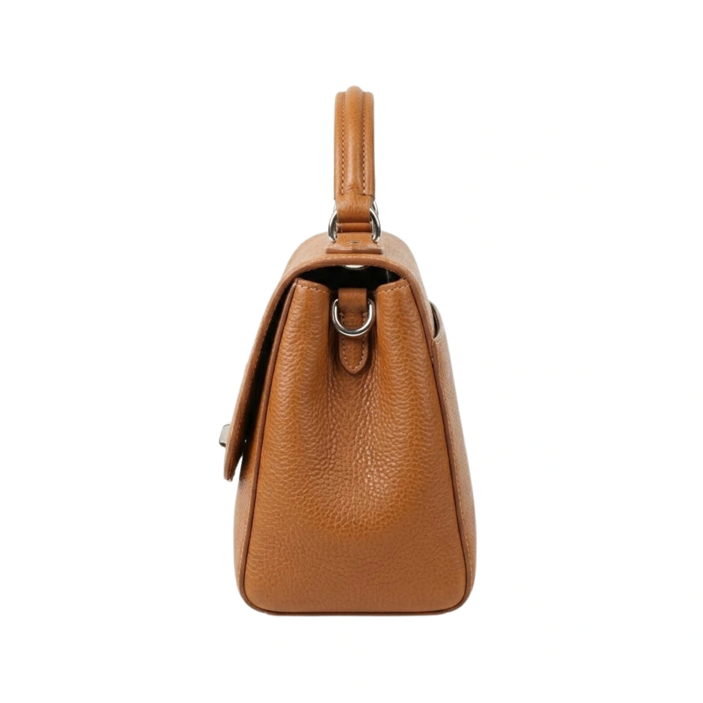 Cutbytwo Leather Pebbled Top Handle Handbag