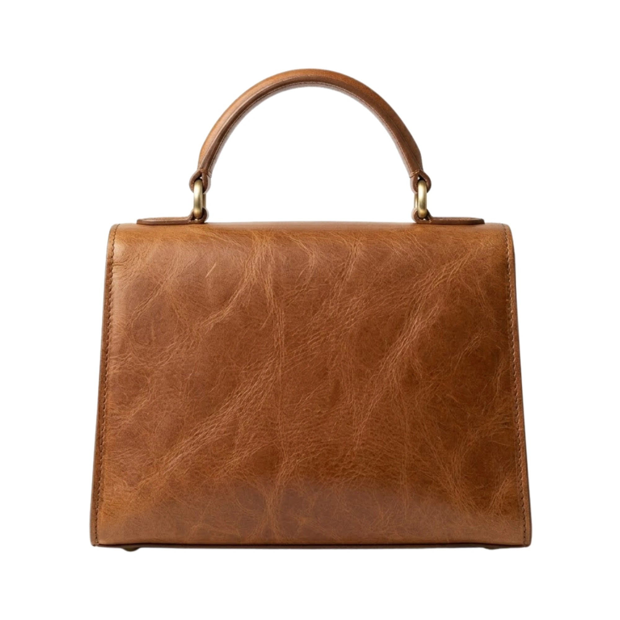 Cutbytwo Leather Structured Top Handle Handbag