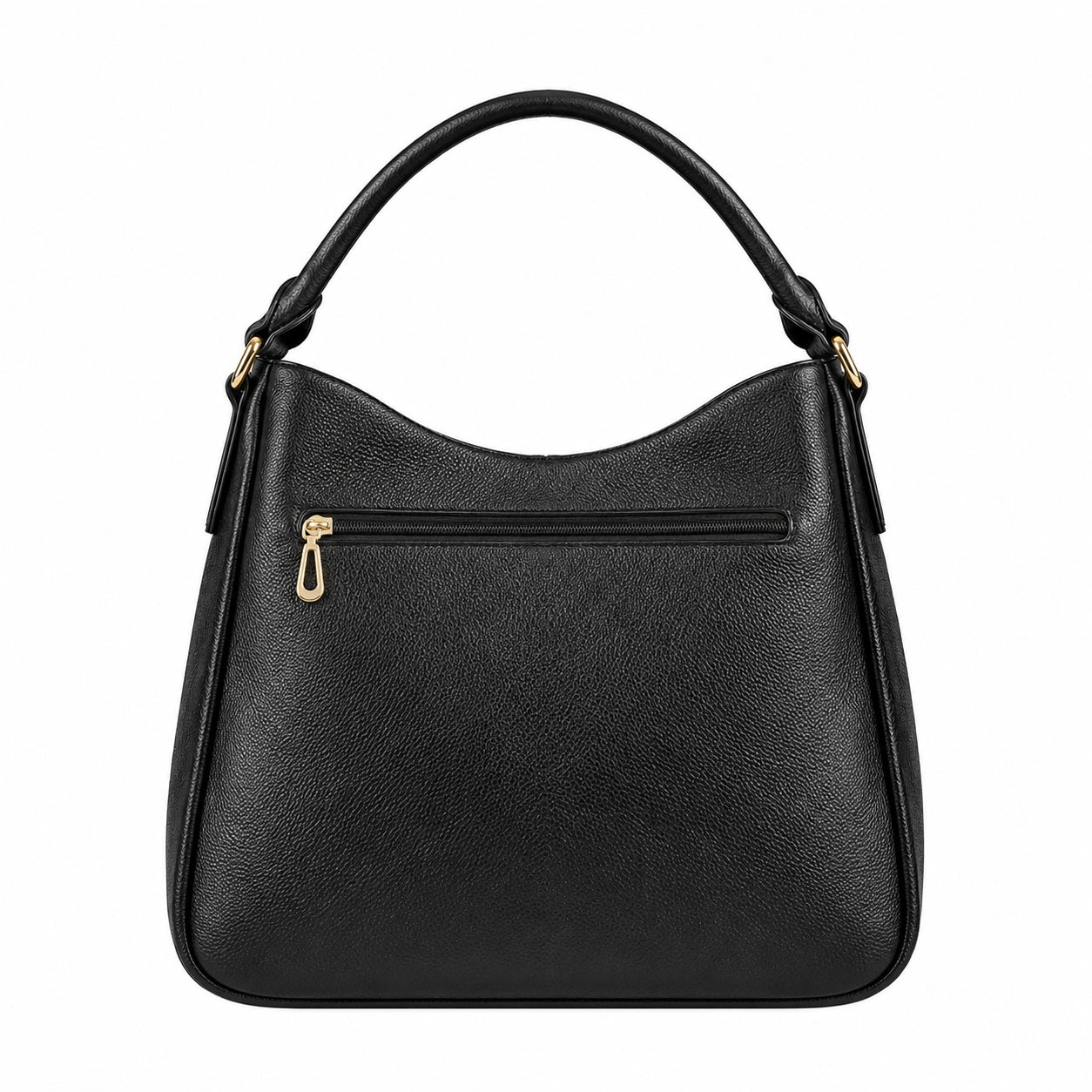 Cutbytwo Black Leather Shoulder Handbag