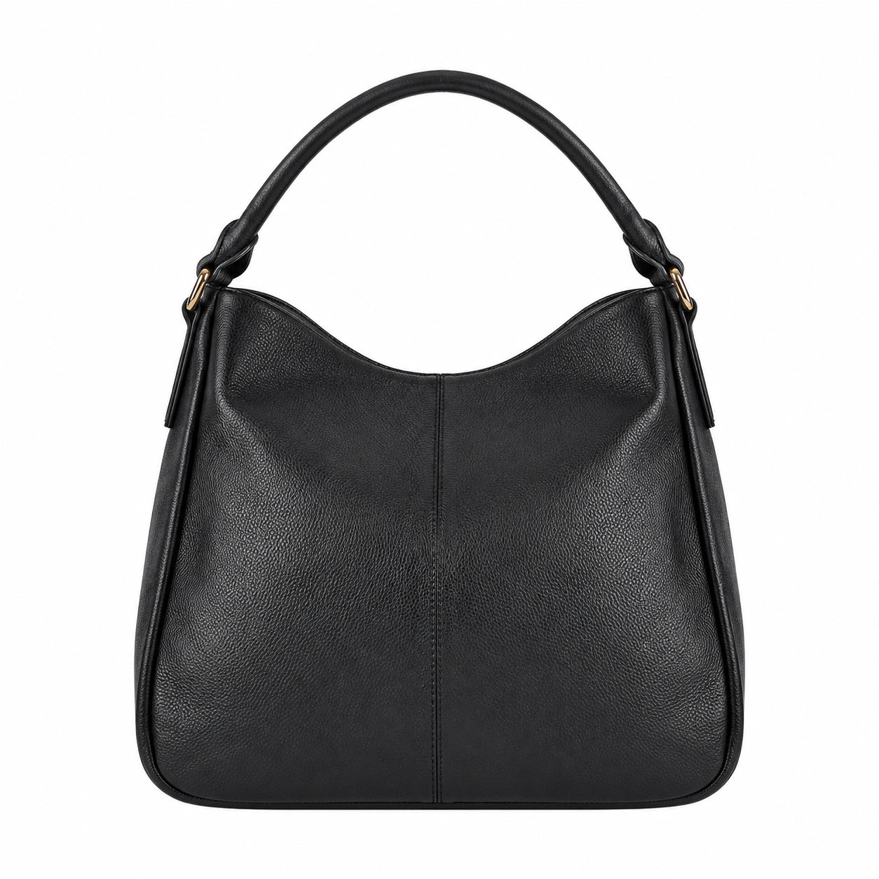 Cutbytwo Black Leather Shoulder Handbag