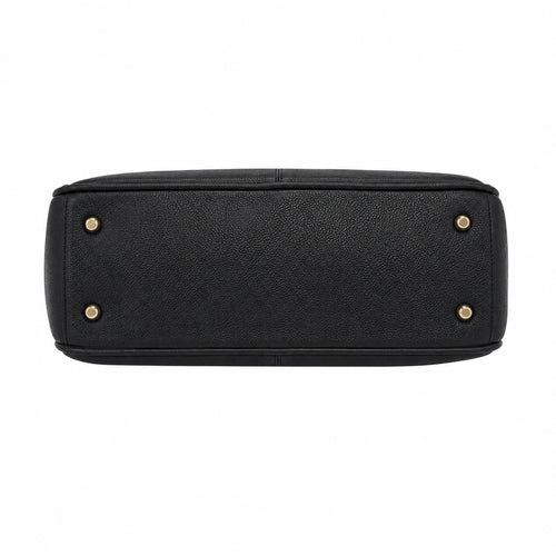 Cutbytwo Black Leather Shoulder Handbag