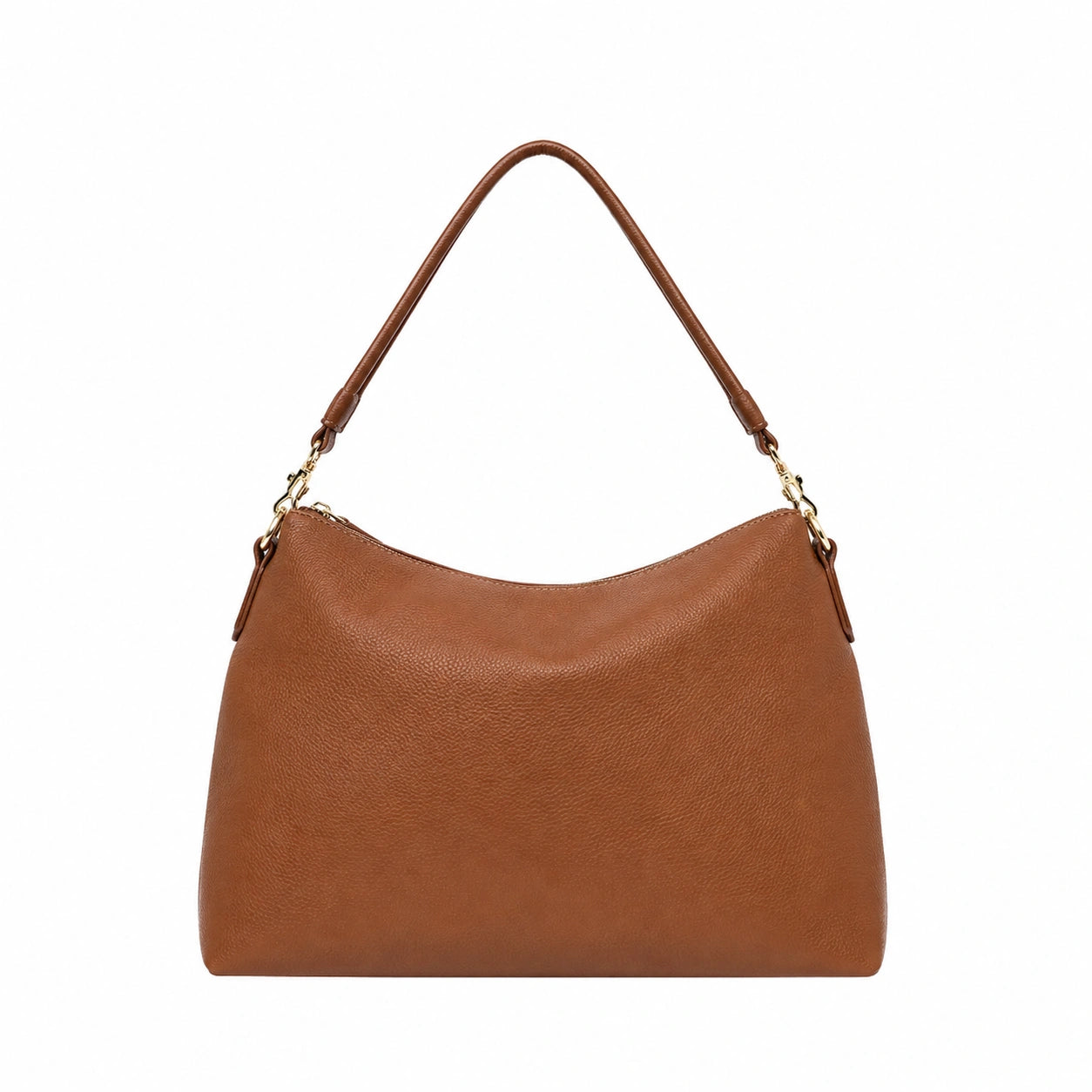 Cutbytwo Brown Grain Leather Shoulder Bag