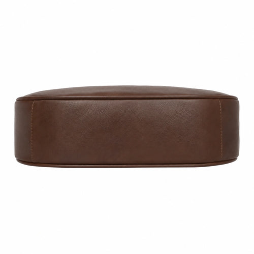Cutbytwo Brown Leather Crescent Shoulder Bag