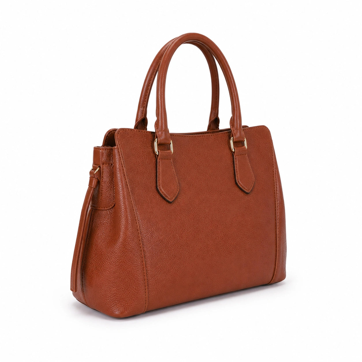 Cutbytwo Brown Leather Satchel Handbag