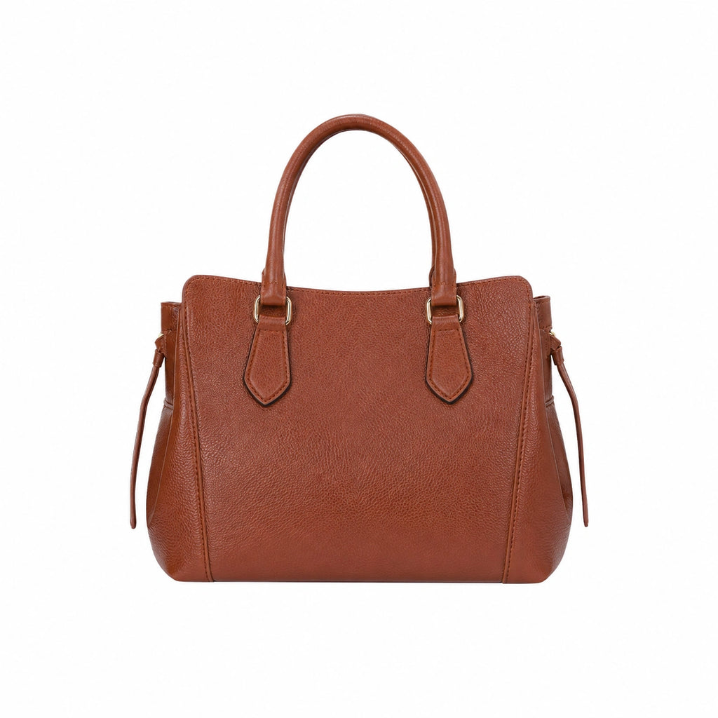 Cutbytwo Brown Leather Satchel Handbag