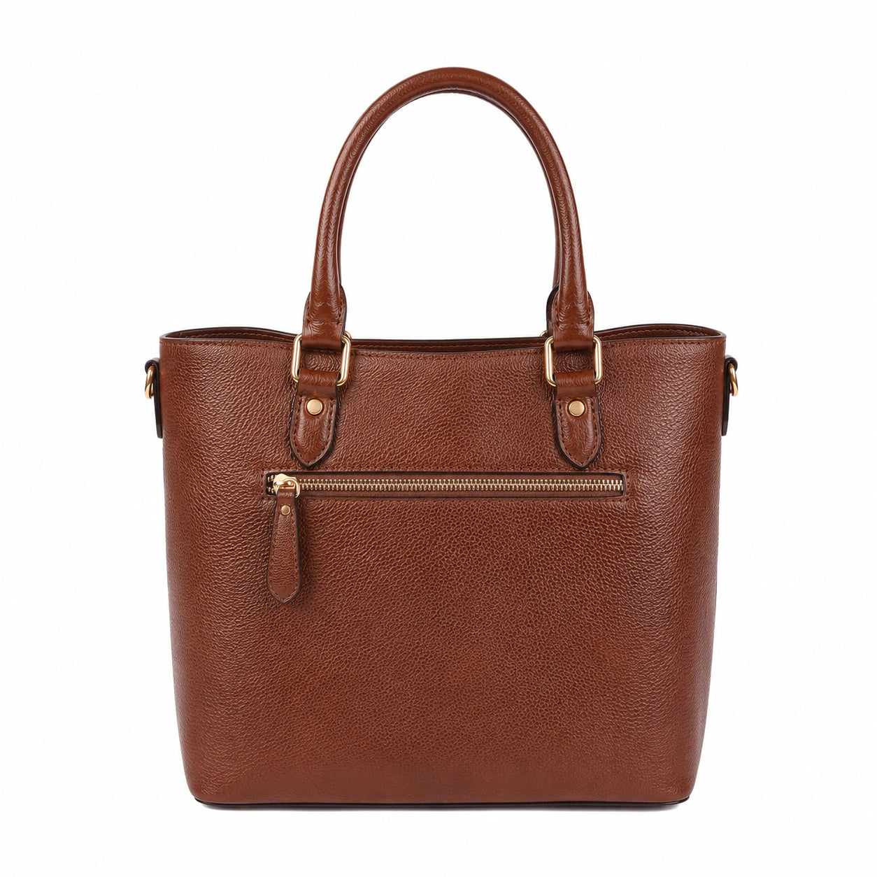 Cutbytwo Brown Leather Tote Handbag