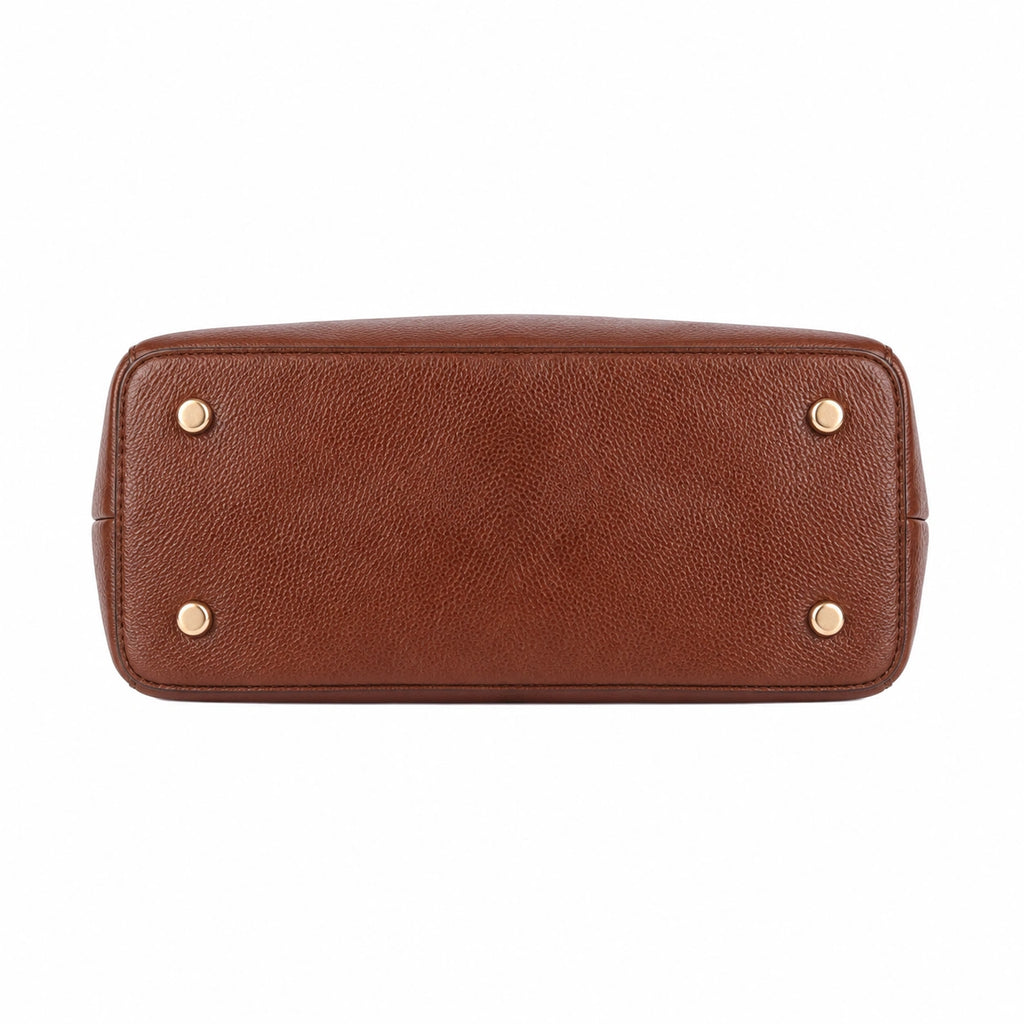 Cutbytwo Brown Leather Tote Handbag