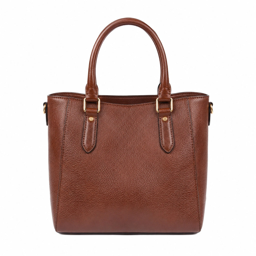 Cutbytwo Brown Leather Tote Handbag
