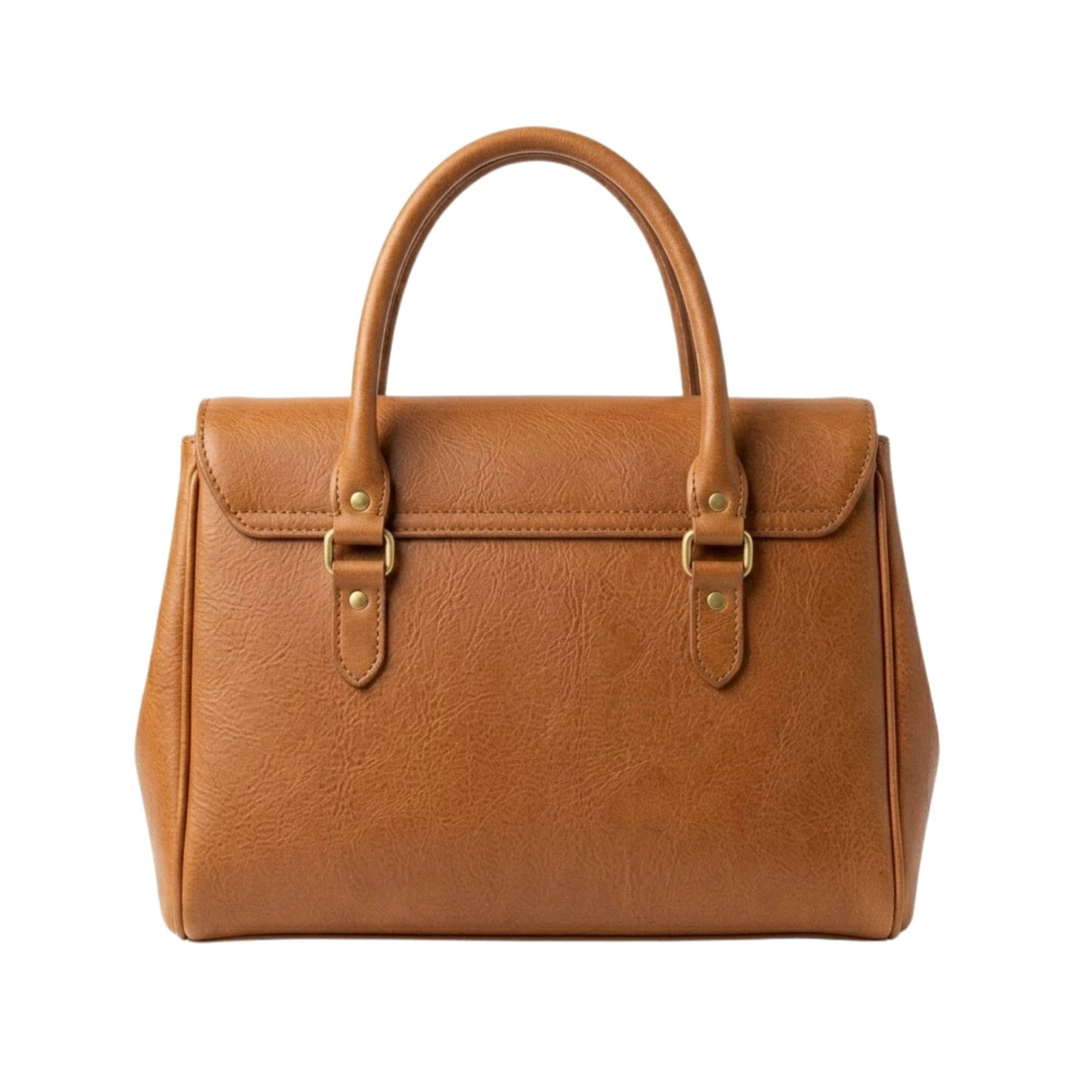 Cutbytwo Leather Flap Top Handle Handbag